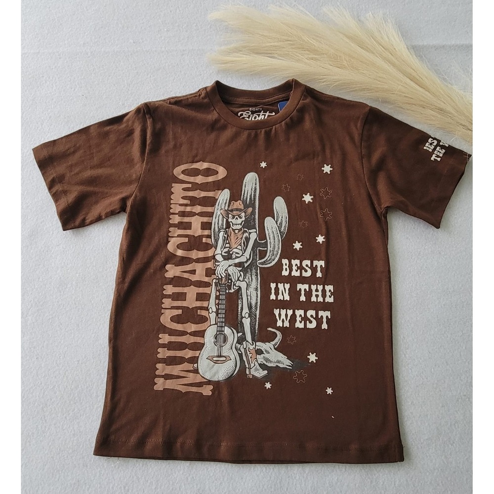 Eighty Eight Brand Muchachito T‎ Shirt Youth  Size 10/12 And Size 16 Brown Color
